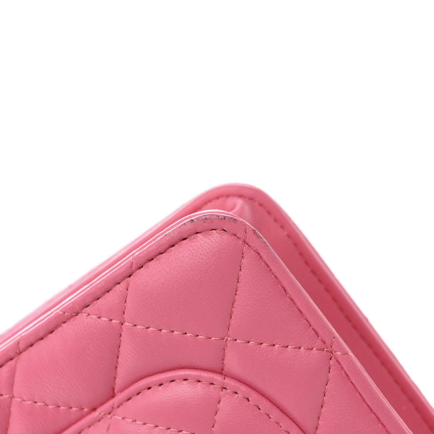 Chanel Lambskin Quilted Wallet On Chain WOC Pink 13 of 17