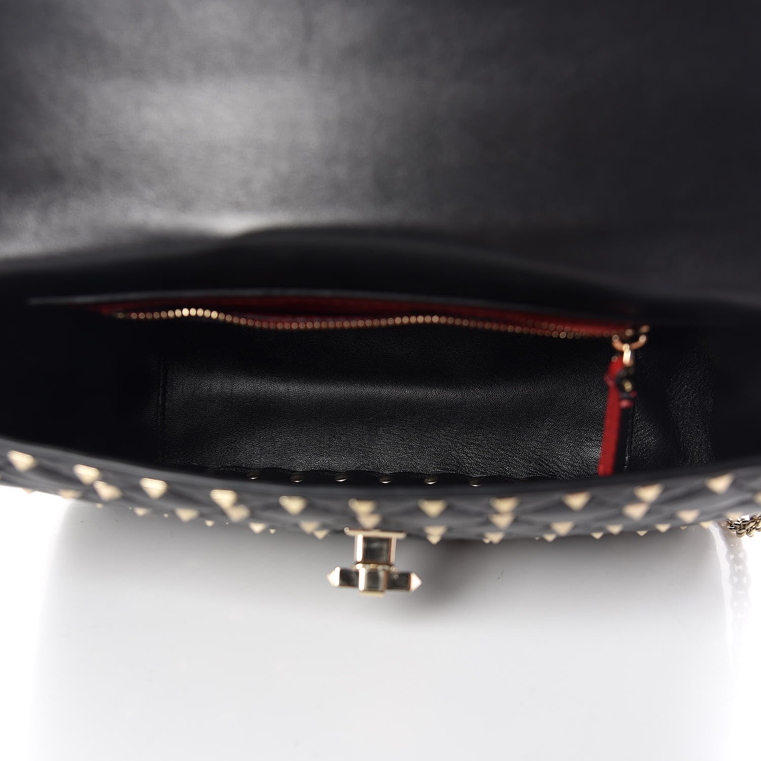Valentino Garavani Lambskin Medium Rockstud Spike Shoulder Bag Black 5 of 13