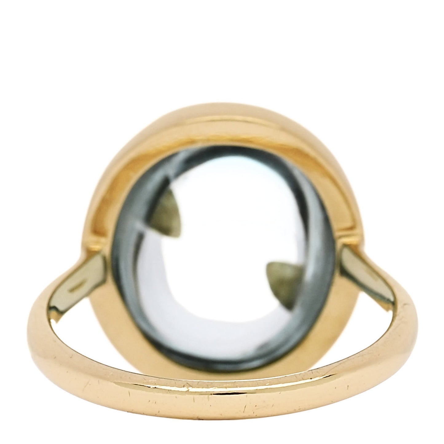 18K Yellow Gold Blue Topaz Paloma Picasso Olive Leaf Ring 49 5