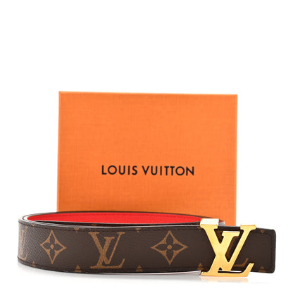 Louis Vuitton Monogram 30mm LV Initiales Reversible Belt 85 34 Coquelicot 8 of 8