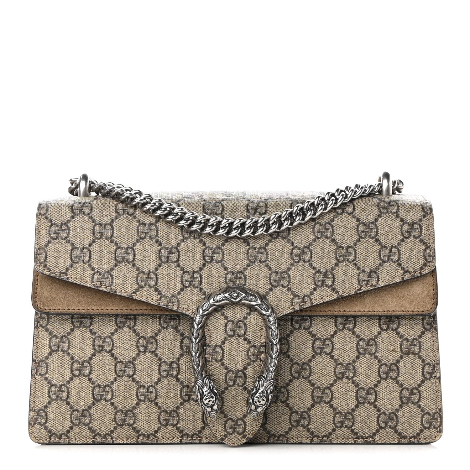 Gucci GG Supreme Monogram Small Dionysus Shoulder Bag Taupe 1 of 10