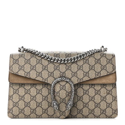 Gucci GG Supreme Monogram Small Dionysus Shoulder Bag Taupe 1 of 10