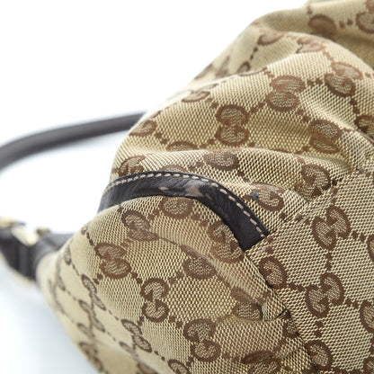 Gucci Monogram Medium D Gold Ring Hobo Dark Brown 11 of 12