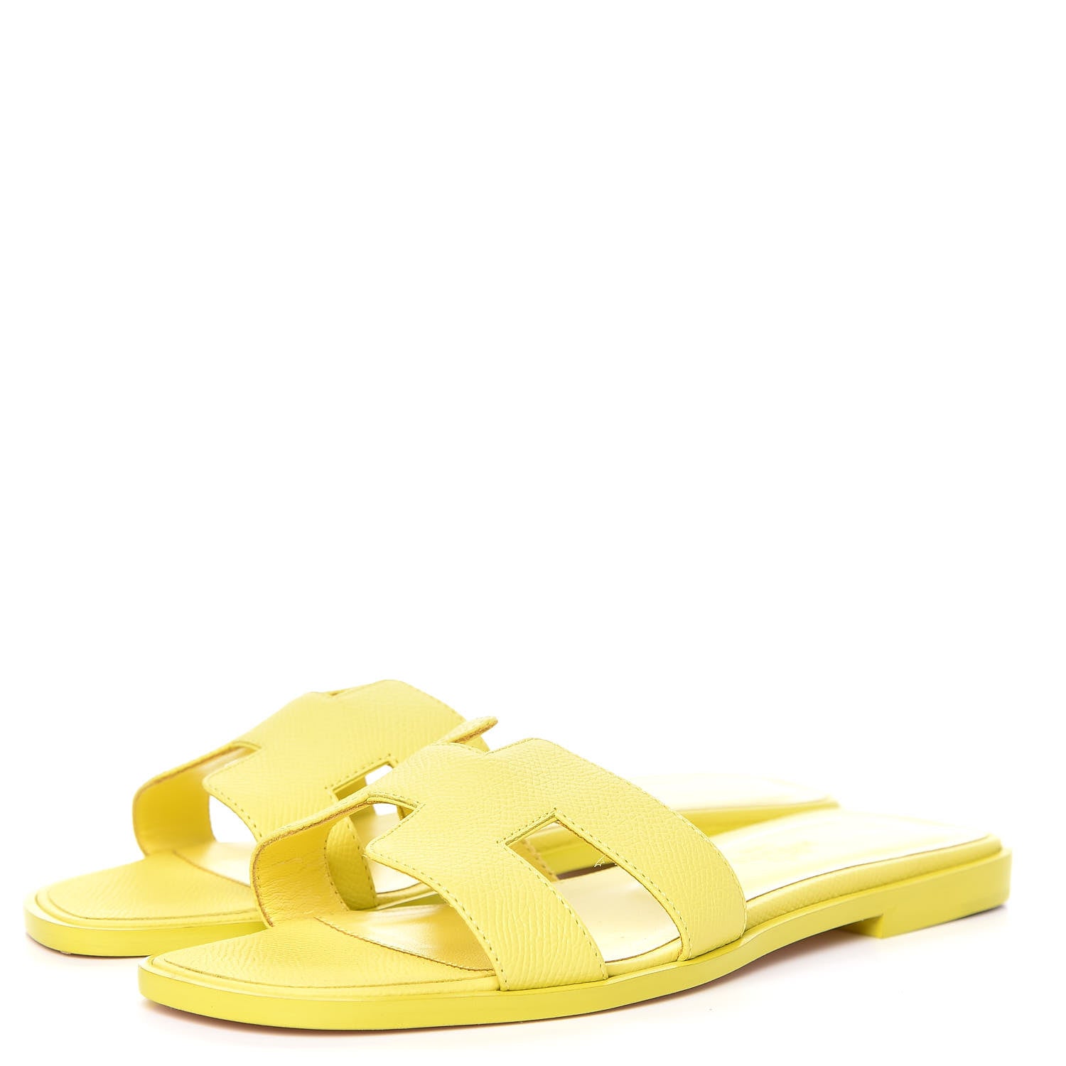 Hermes Epsom Oran Sandals 36 Jaune Pollen 3 of 9