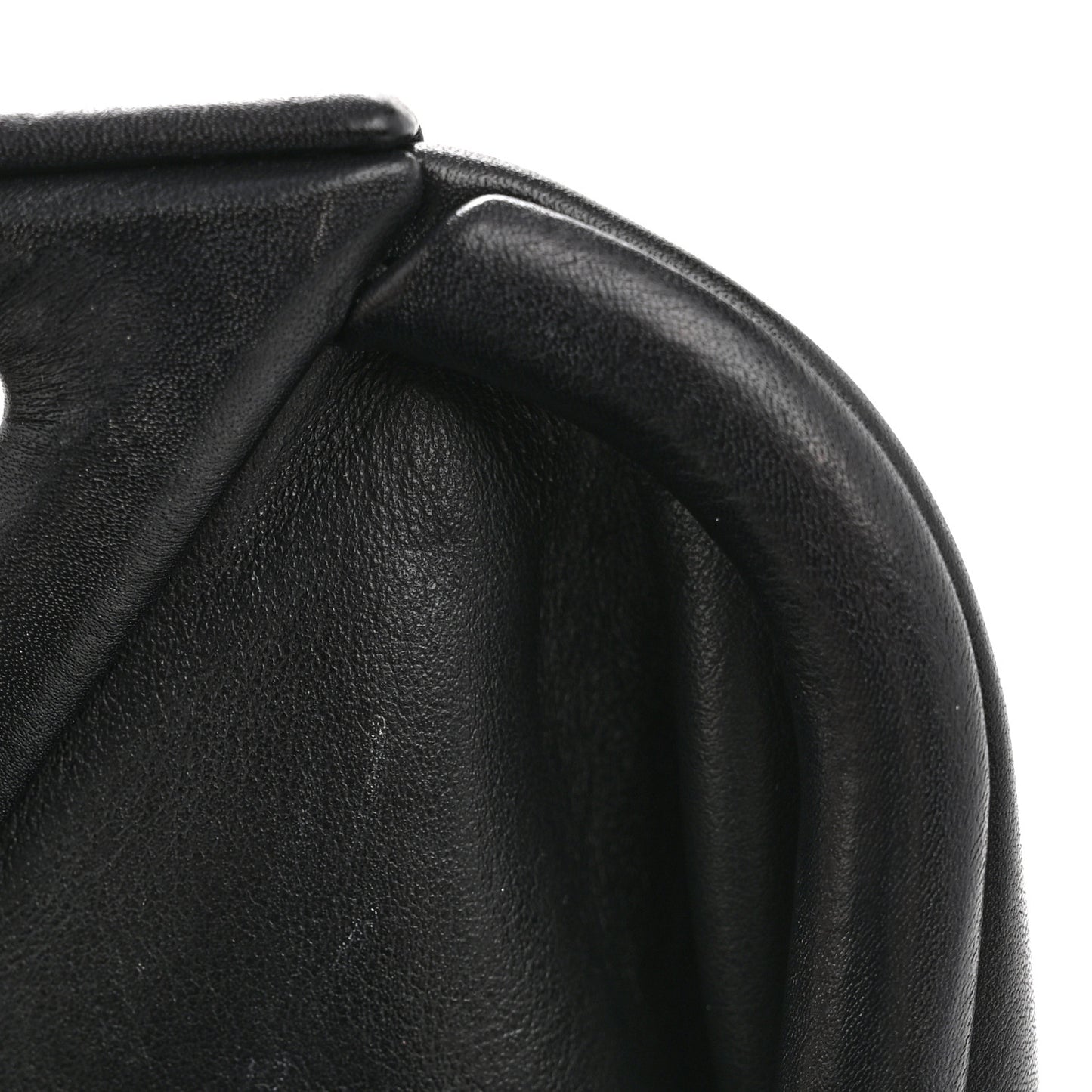 Calfskin Small The Point Triangle Bag Black