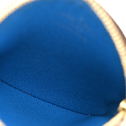 Louis Vuitton Monogram 2019 Christmas Animation Round Coin Purse Blue 5 of 10