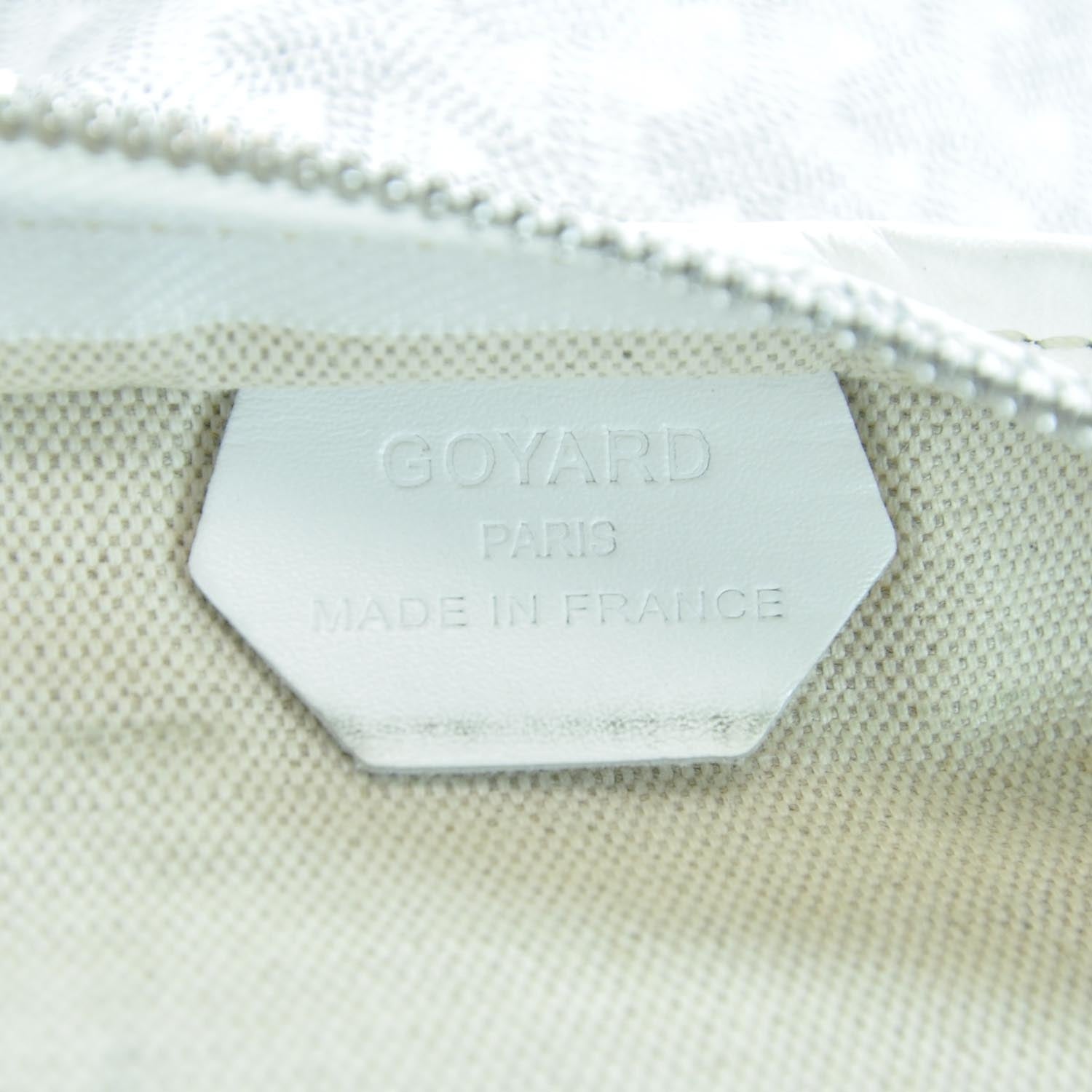 Goyard Goyardine Fidji Zip Hobo White 10 of 11