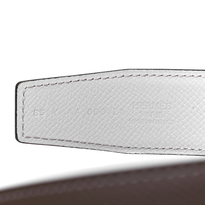 Hermes Epsom 32mm H Belt 85 Etoupe White 3 of 4