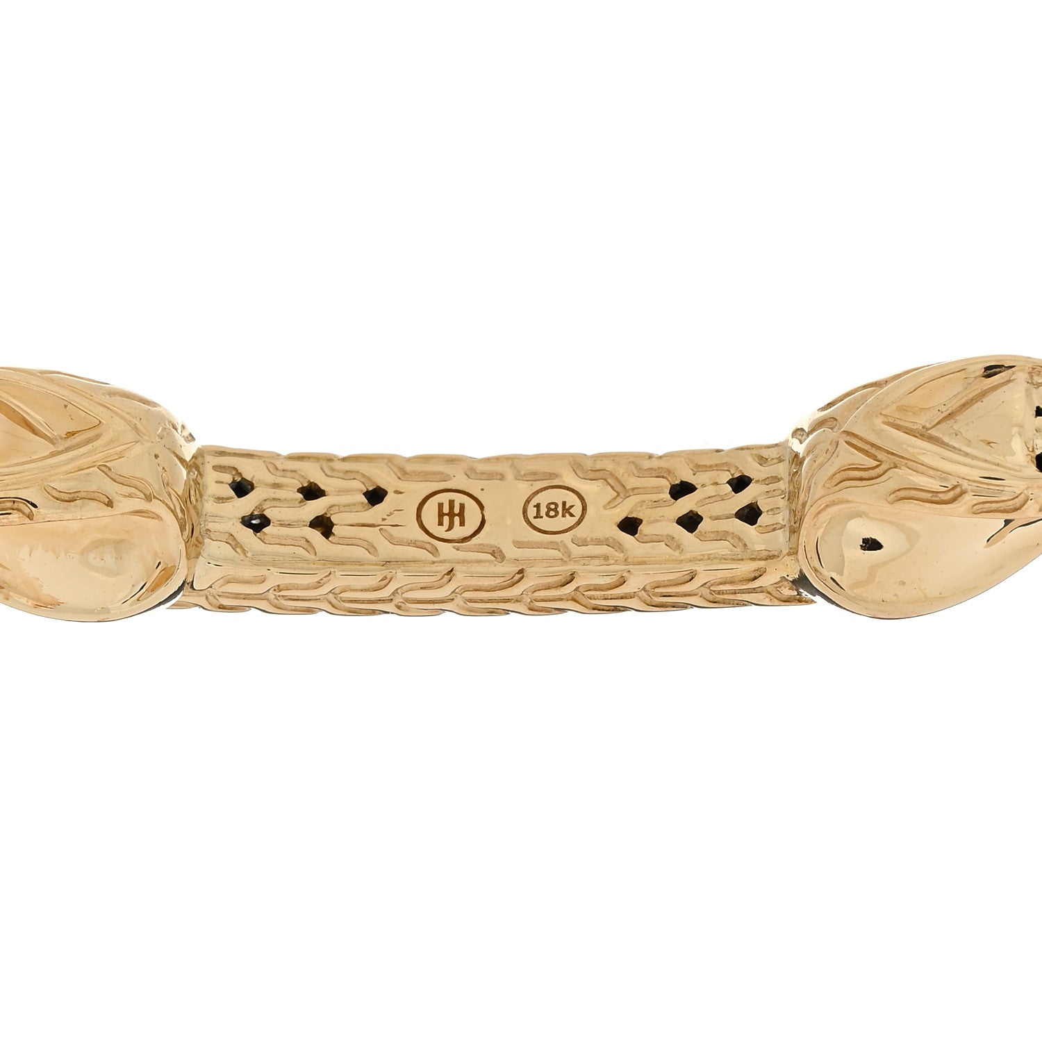 John Hardy 18K Yellow Gold Diamond Asli Classic Chain Link ID Bracelet 3 of 3