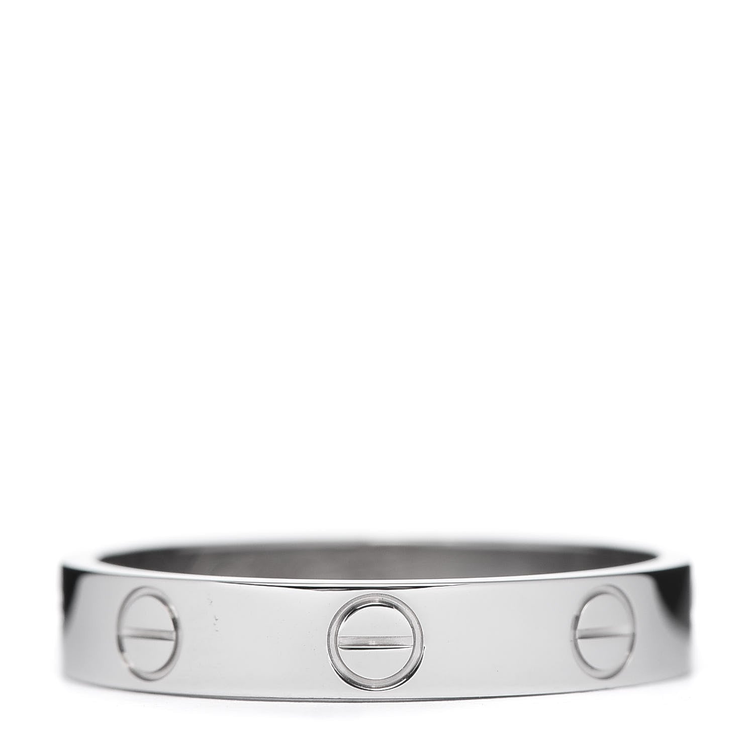Cartier 18K White Gold 3.5mm LOVE Wedding Band Ring 55 7.25 1 of 3