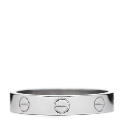 Cartier 18K White Gold 3.5mm LOVE Wedding Band Ring 55 7.25 1 of 3