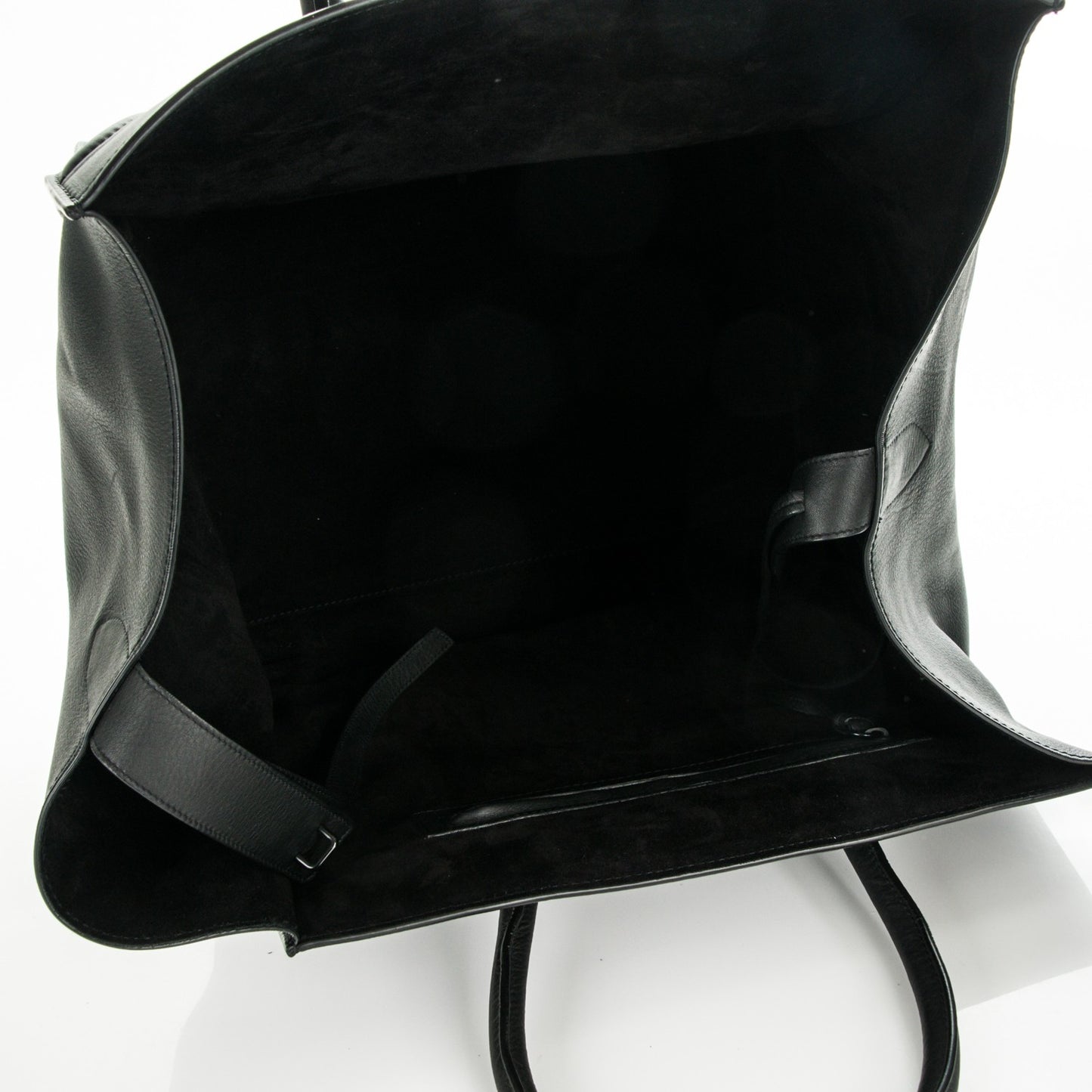 Supple Calfskin Large Phantom Luggage Black