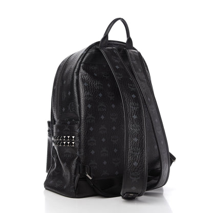MCM Visetos Medium Side Studs Stark Backpack Black 3 of 9