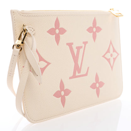 Louis Vuitton Empreinte Monogram Giant Neverfull MM Pochette Creme Rose Trianon 3 of 5