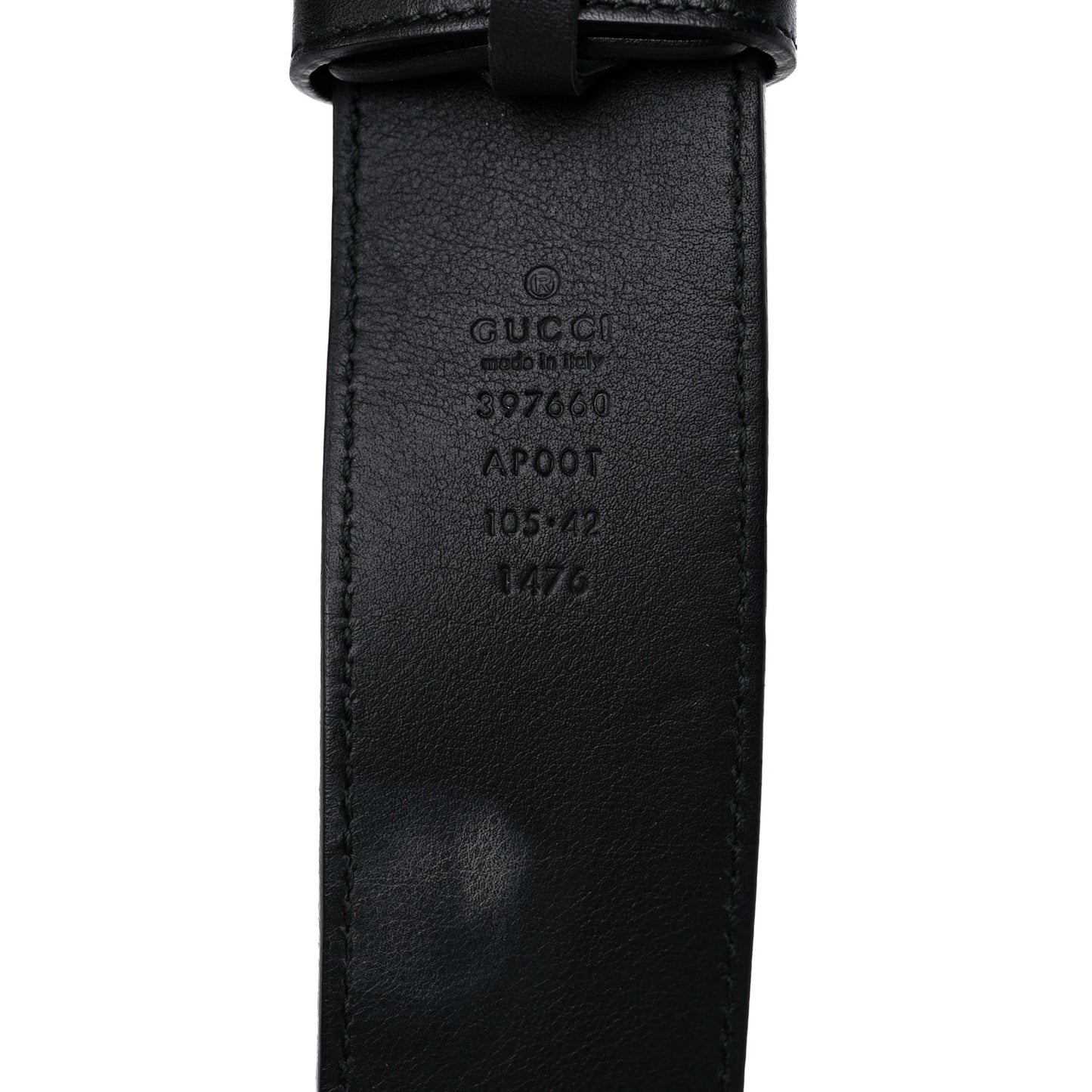 Moon Calfskin Double G 40mm Belt 105 42 Black