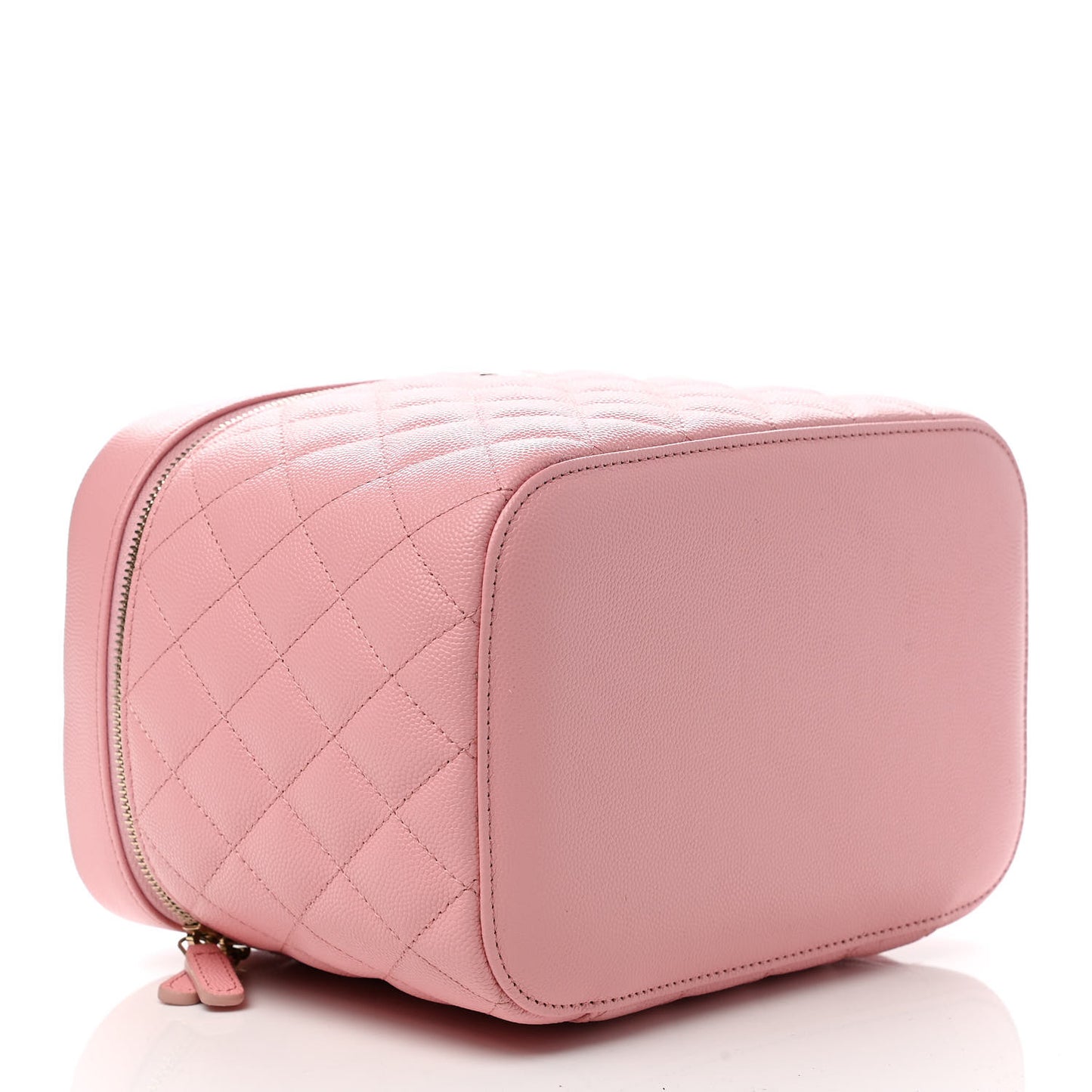 Caviar Quilted Large Vanity Pouch Pink