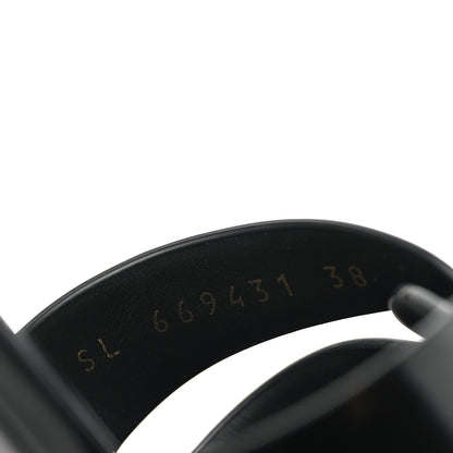 Saint Laurent Calfskin Tribute 85 Slide Sandals 38 Black 9 of 9
