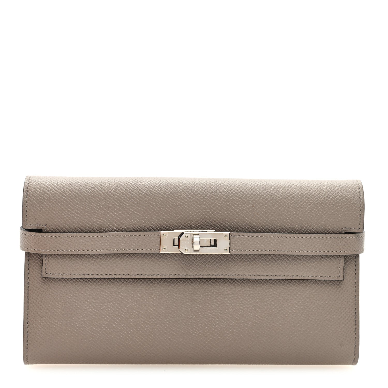 Hermes Epsom Verso Kelly Longue Wallet Gris Asphalt Bleu Indigo 1 of 6