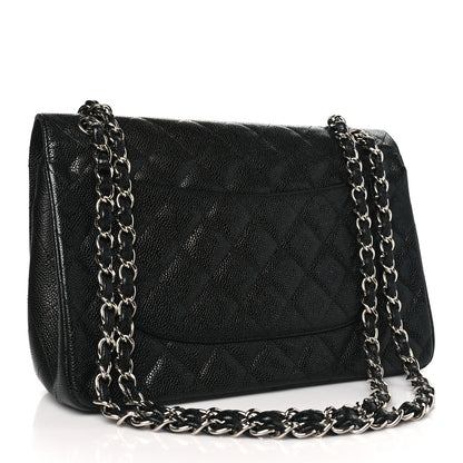 Chanel Caviar Quilted Jumbo Double Flap Black 3 of 11