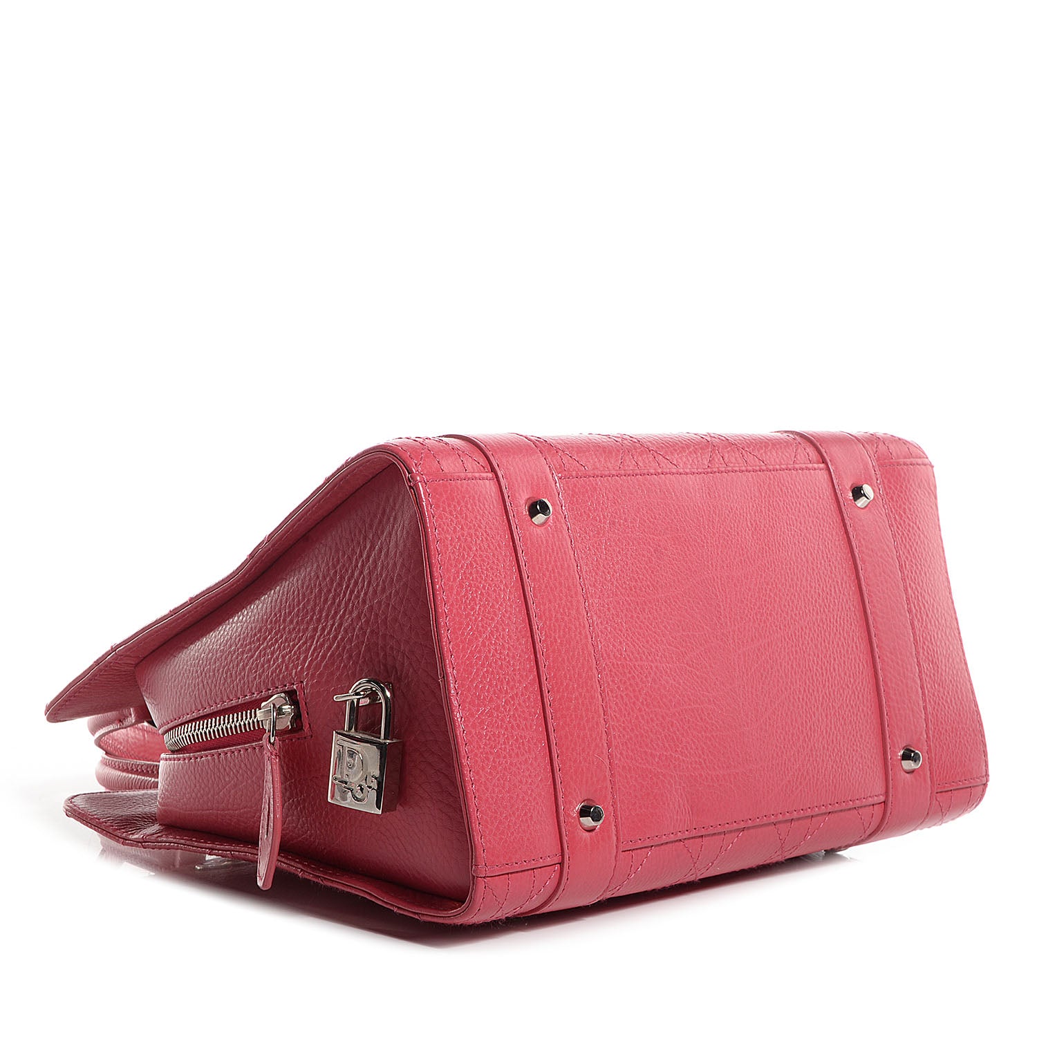 Christian Dior Calfskin Cannage Tote Pink 4 of 8