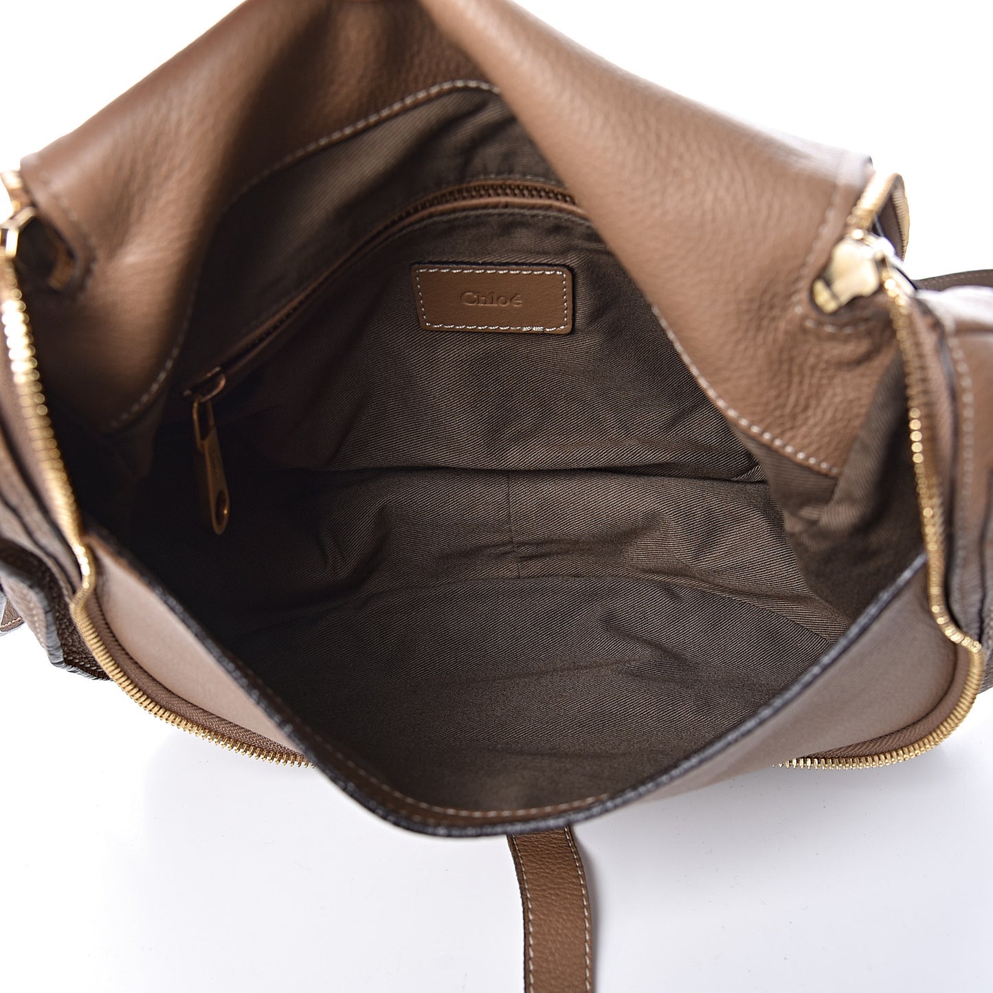 Calfskin Medium Marcie Round Zip Crossbody Bag Nut