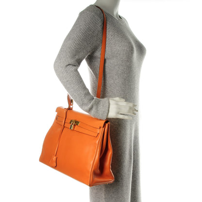 Hermes Veau Gulliver Kelly Retourne 35 Orange 2 of 31