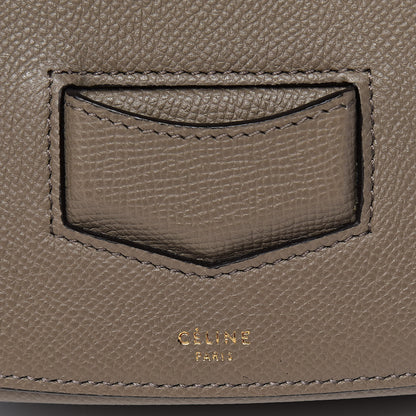 Celine Grained Calfskin Medium Trotteur Taupe 11 of 11