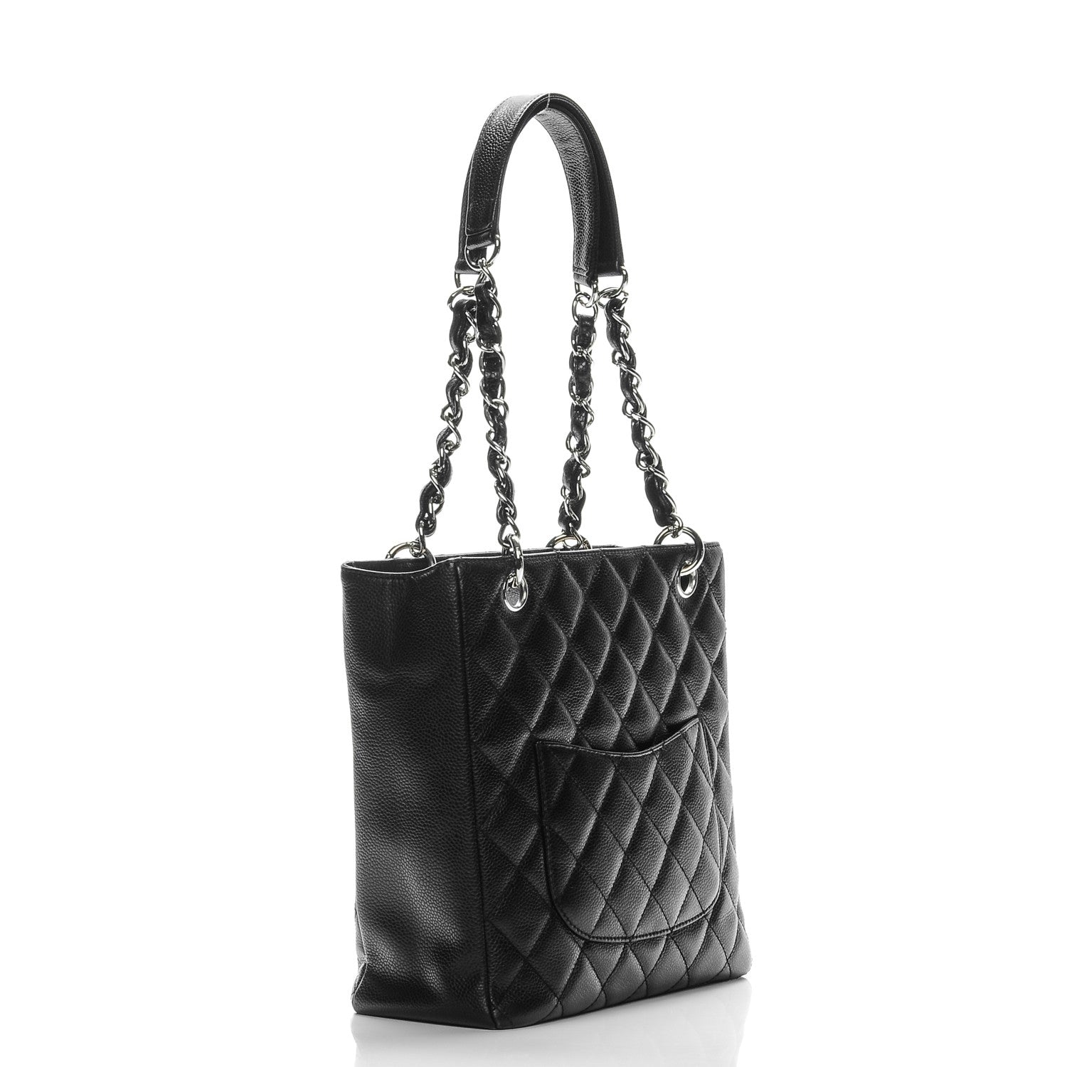Chanel Caviar Quilted Petit Shopping Tote PST Black 3 of 7
