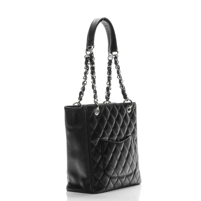 Chanel Caviar Quilted Petit Shopping Tote PST Black 3 of 7