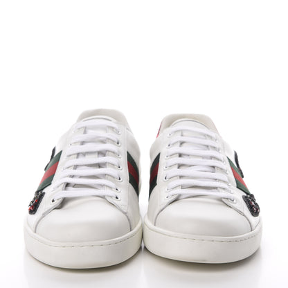 Gucci Calfskin Web Studded Arrow Ace Sneakers 38 White 2 of 10