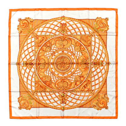 Hermes Silk Monnaies Et Symboles De Parisii Scarf 90 1 of 6