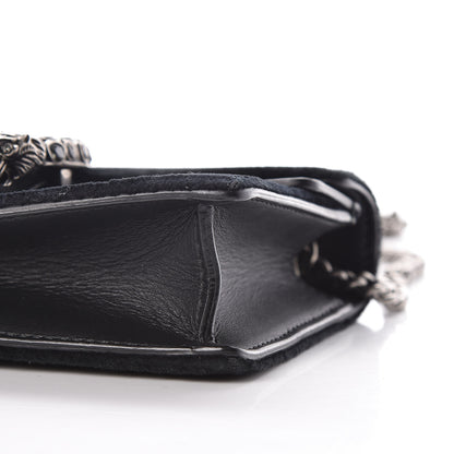 Gucci Suede Super Mini Dionysus Shoulder Bag Black 9 of 10