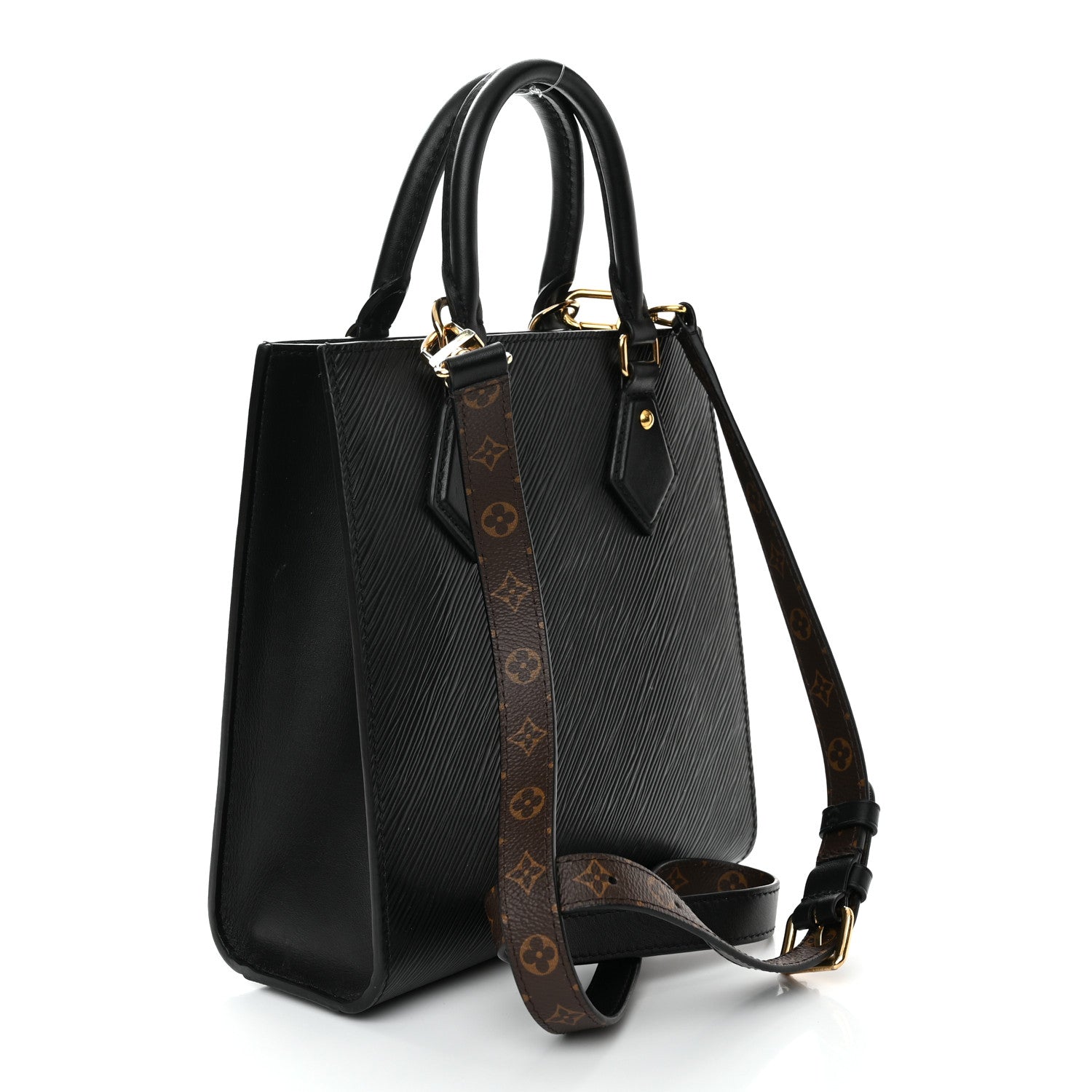 Louis Vuitton Epi Sac Plat BB Black 3 of 9