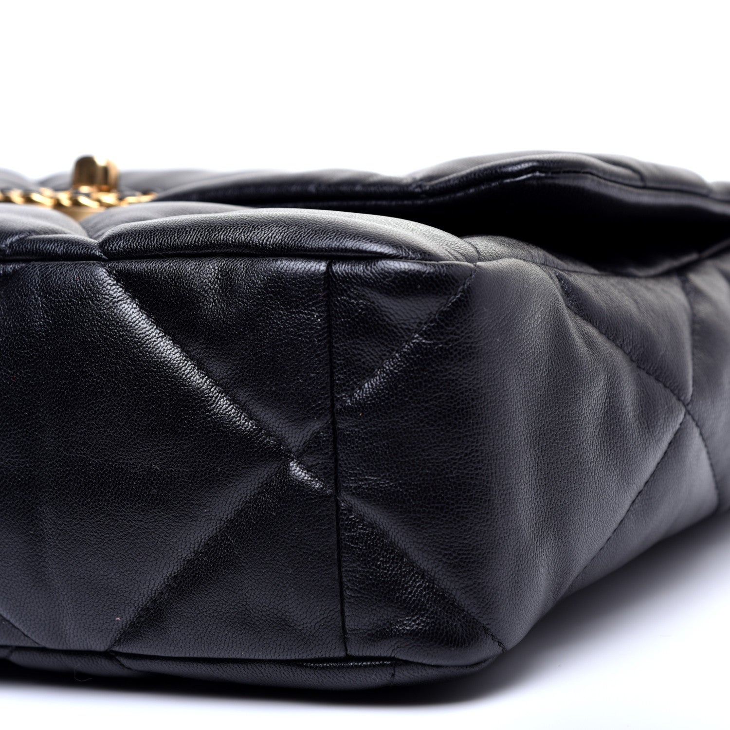 Chanel Goatskin Quilted Large 19 Flap Black 7 of 11