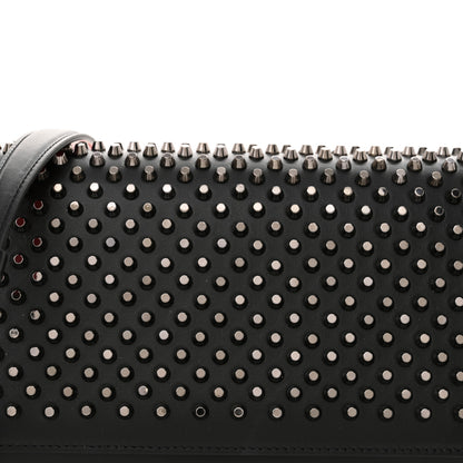 Christian Louboutin Calfskin Spikes Paloma Clutch Black Gunmetal 8 of 10