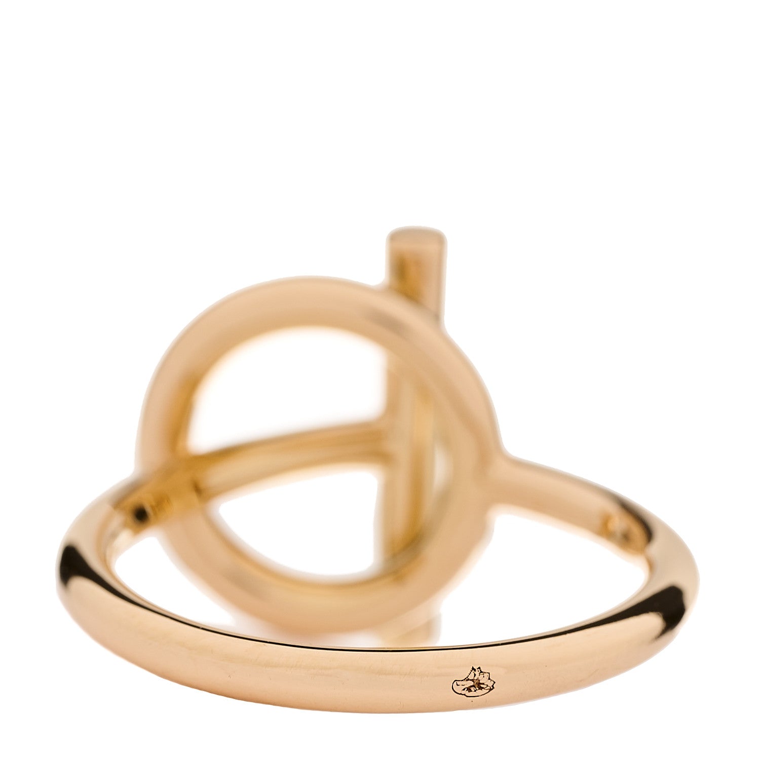 Hermes 18K Rose Gold Diamond PM Echappee Ring 50 5.25 3 of 5