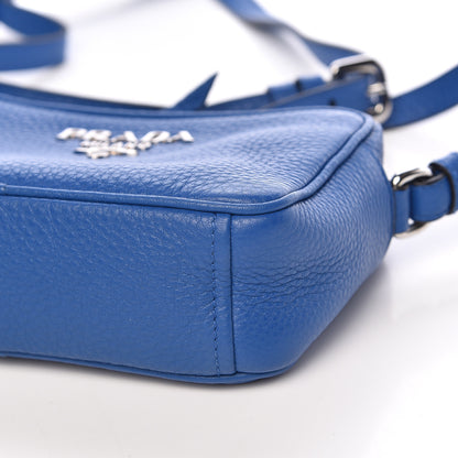 Prada Vitello Daino Camera Crossbody Azurro 9 of 10