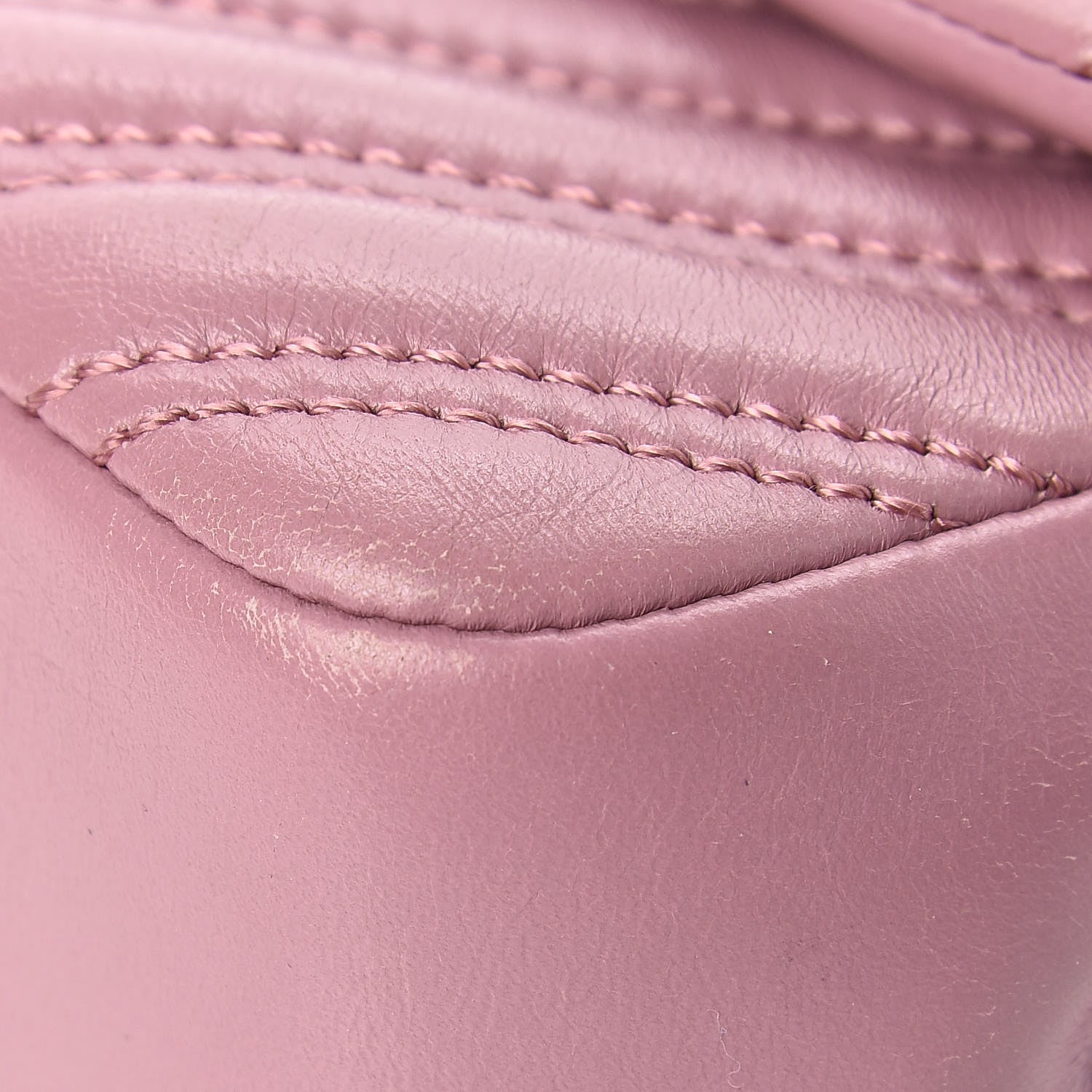 Chanel Lambskin Chevron Double Stitch Medium Single Flap Pink 12 of 14