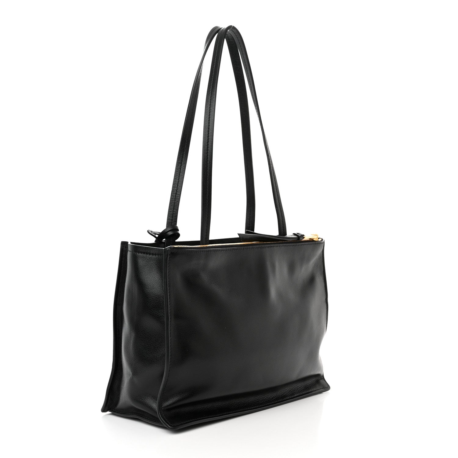 Prada Glace Calfskin Tote Black 3 of 9