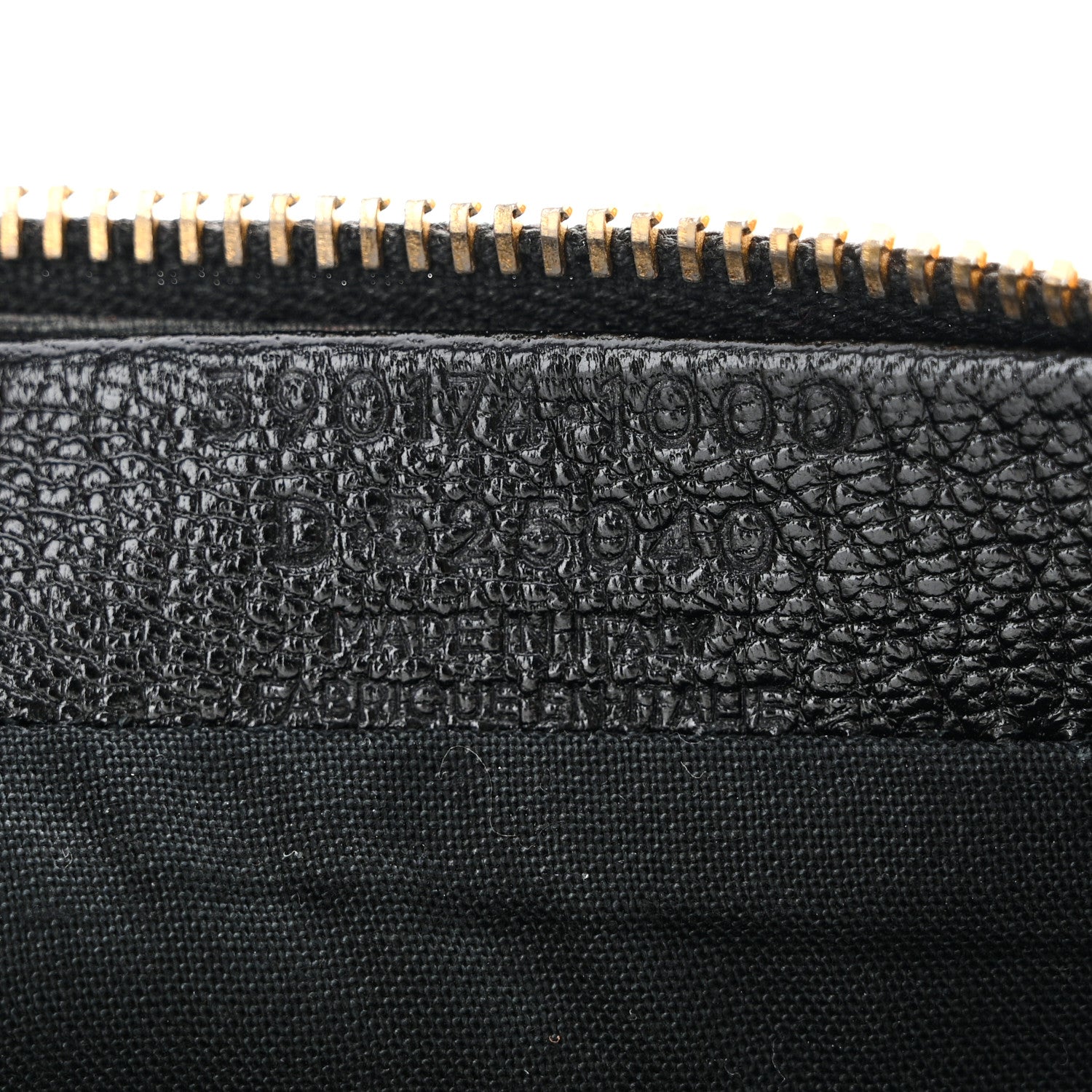 Balenciaga Chevre Gold Metallic Edge Hardware Pouch Black 7 of 9