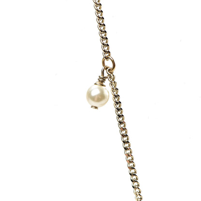 Chanel Pearl CC Pendant Long Necklace Gold 6 of 8