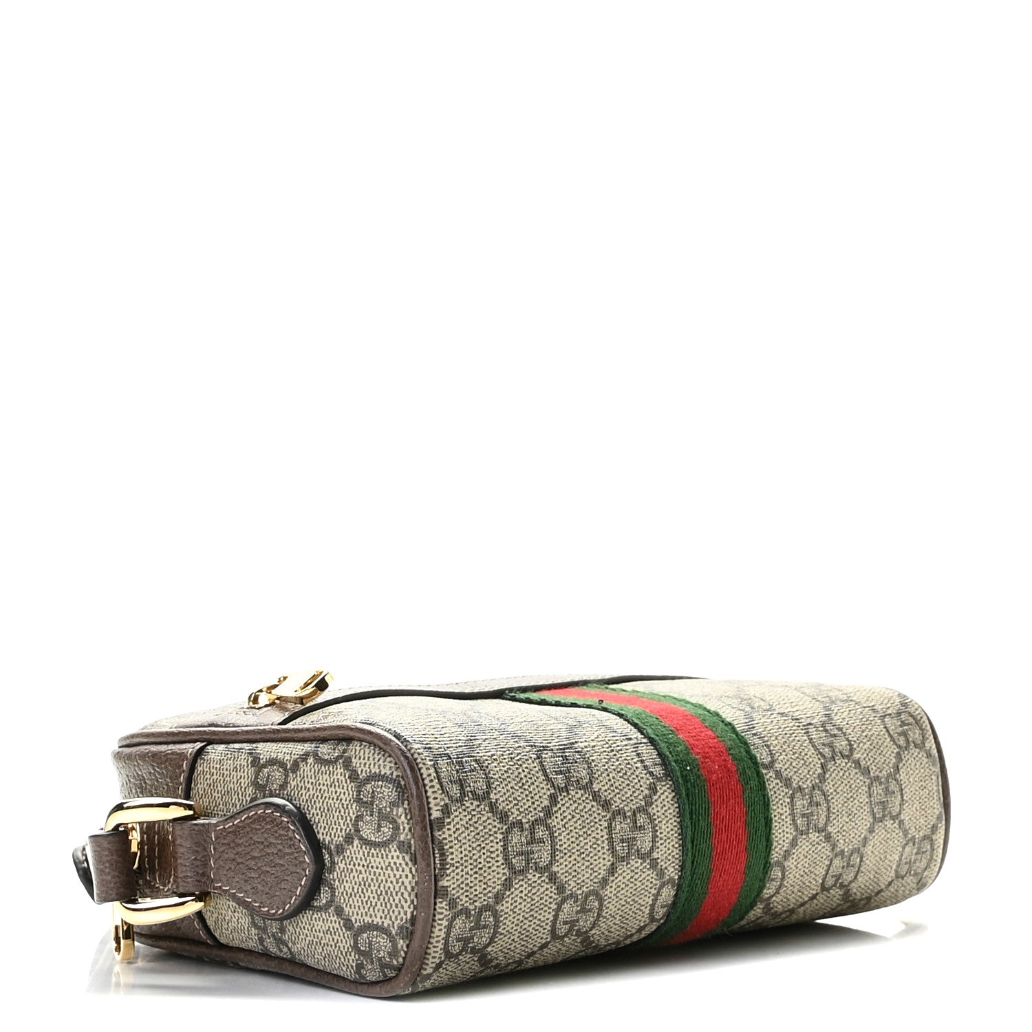 Gucci GG Supreme Monogram Web Mini Ophidia Shoulder Bag Brown 4 of 9