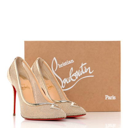 Christian Louboutin Mesh Neoalto 100 Pumps 37 Gold 13 of 13