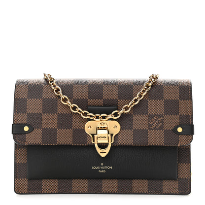 Louis Vuitton Damier Ebene Vavin Chain Wallet Black 1 of 9