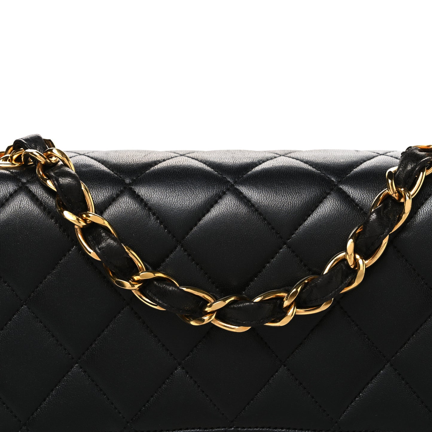 Lambskin Quilted XL Jumbo Single Flap Black