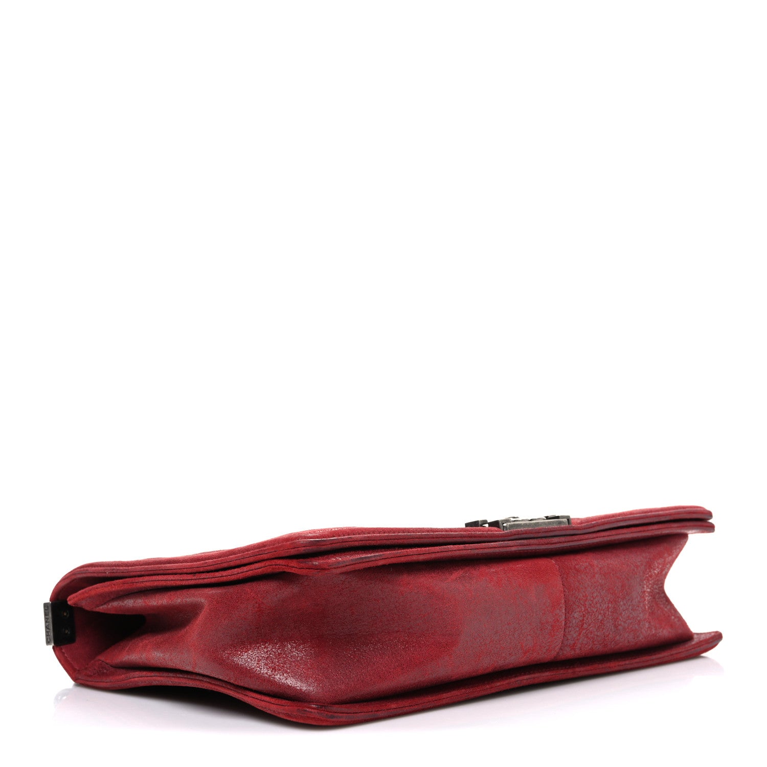 Chanel Nubuck Chesterfield Quilted Large Celtic Boy Flap Red 4 of 10