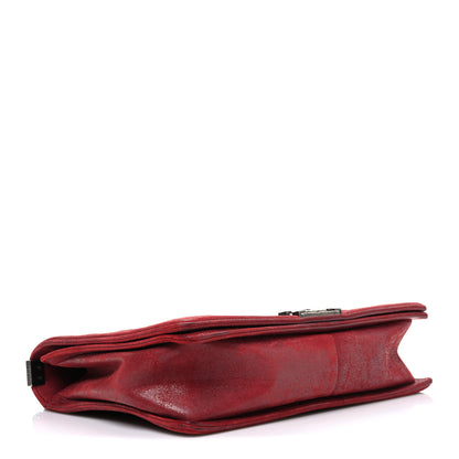 Chanel Nubuck Chesterfield Quilted Large Celtic Boy Flap Red 4 of 10