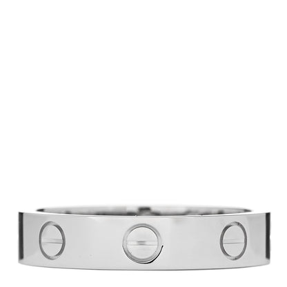Cartier 18K White Gold Diamond 4mm LOVE Wedding Band Ring 52 6 3 of 4