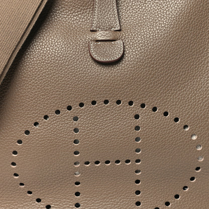 Hermes Taurillon Clemence Evelyne III GM Etoupe 8 of 10