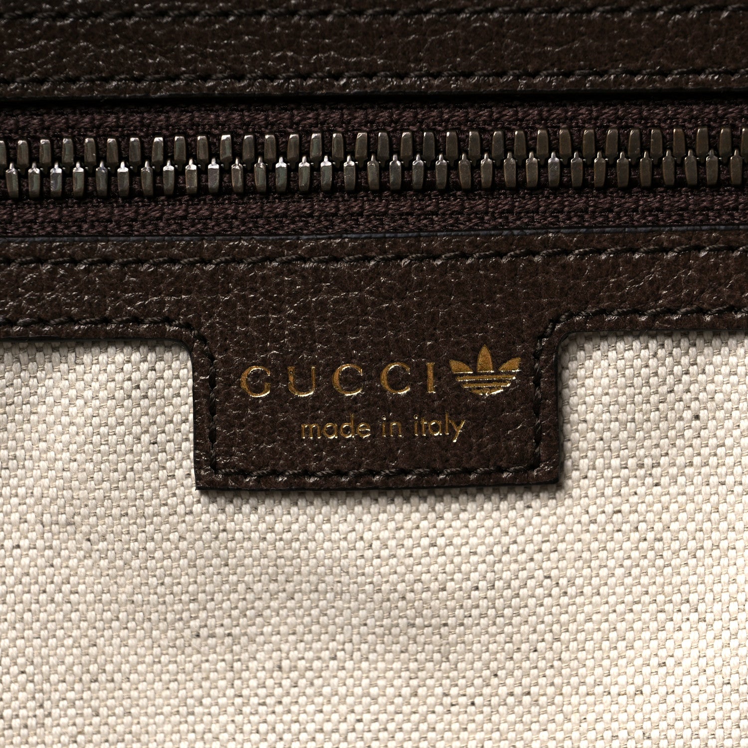 Gucci X ADIDAS Crystal Vintage Monogram Textured Dollar Calfskin Web Trefoil Logo Medium Messenger Bag Mid Natural Nut Off White New Acero 6 of 11